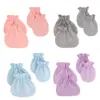 Guantes Antirrayaduras para Bebé de Primavera y Otoño Guantes para Bebé Guantes de Color Sólido para Recién Nacido Guantes de Hilo de 0 a 1 Año