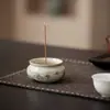 Forno Ru Dunhuang Dança das Apsaras Voadoras Cerâmica Pequeno Suporte para Incenso, Queimador de Incenso, Suporte para Palitos de Incenso, Acessórios para Cerimônia do Chá, Peça Decorativa de Aromaterapia para Interior de Estudo