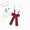 Pajarita de graduación para mujer, color vino tinto, estilo académico japonés JK, accesorios para uniformes escolares gratuitos.