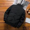 Nova Jaqueta de Penas Masculina Gola Baseball Cardigã Fofo Top Jaqueta de Penas de Pato Cinza Jaqueta de Inverno Casual Masculina Homens