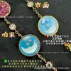 Pulsera Brújula Estrella Sol Luna Estrella de Ocho Puntas Oro V Artesanía Fina Nácar Blanco Marca D Chapado Grueso Oro de 18 Quilates Cadena para Clavícula Lujo Ligero