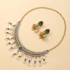 Collar y pendientes exagerados con borlas de perlas transfronterizas europeas y americanas para mujer, joyería vintage de moda bohemia para mujer