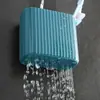 Estante de Almacenamiento para Baño Montado en la Pared, Estante de Esquina para Baño, Cesta de Almacenamiento, Almacenamiento Montado en la Pared sin Taladro para Portacepillos
