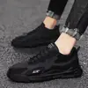 Zapatos de Montañismo, Zapatos de Hombre, Zapatos de Protección Laboral, Antideslizantes, Suela Blanda, Ropa de Trabajo Transpirable, Zapatos de Trabajo para Hombre Resistentes al Desgaste, Zapatos Cómodos de Estilo Coreano para Hombre Transfronterizos