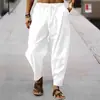2023 Amazon Comércio Exterior AliExpress Europa e América Verão Masculino Hip Hop Respirável Algodão Linho Solto Casual Calças Esportivas
