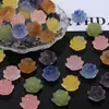 Cuentas de ábaco con brillo dorado, cuentas planas, cuentas trapezoidales de loto, colgantes de material de resina, pulsera y collar DIY al por mayor