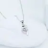 Collar de Plata Esterlina s925 Amor con Zircón Incrustado Colgante de Corazón Moda Coreana Temperamento Clásico de Dama Generación Taobao Cabello