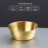 Tazón de Acero Inoxidable 304 para Vino de Arroz Coreano Espesado con Asa Restaurante Tienda de Barbacoa Snack Condimento Tazón Kimchi de Doble Asa