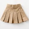 Saia plissada para meninas, saia curta para crianças do ensino fundamental e médio, uniforme escolar cáqui, saia curta para meninas, estilo universitário