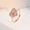 Anillo de Corazón Europeo y Americano Transfronterizo Moda Femenina Simple Anillo de Amor con Proyección en 100 Idiomas Exquisito Pulsera Joker