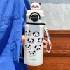 Caneca Térmica de Aço Inoxidável 316 Desenho Animado Panda Garrafa de Água Fofa para Crianças Copo Portátil Presente para Alunos do Ensino Fundamental Doméstico