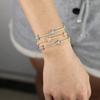 Pulsera nueva de comercio exterior europea y americana de diamantes de flores, diamantes completos, rosa, púrpura, moda, temperamento comodín para mujer, venta al por mayor