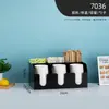 Portavasos de Papel Acrílico Caja de Almacenamiento para Tapas y Popotes Tienda de Café y Té con Leche Bar Estante de Almacenamiento para Suministros Desechables Comercial