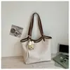 Bolsa de Mão Casual Grande Capacidade Transfronteiriça Feminina 2026 Nova Retrô Bolsa de Ombro Único Moda Simples Bolsa Tote Tendência