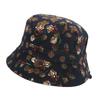 Chapéu de Sol Feminino Grão Grosso Usável dos Dois Lados Chapéu Bacia Chapéu de Tecido Florido para Senhora Chapéu de Pescador Chapéu de Primavera e Outono para Meia-Idade Chapéu de Tecido Feminino