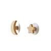 Percheros de pared con forma de estrella y luna de madera maciza, no requieren taladro, decoración creativa para habitaciones infantiles, manijas de puertas y ganchos para sombreros.