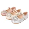 Zapatos Individuales para Niña con Hebilla de Pedrería 2026 Nueva Colección Primavera Verano Estilo Coreano para Niña Zapatos de Piel Zapatos de Rendimiento de Suela Suave para Niños Zapatos de Princesa
