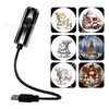 Lámpara Proyector Luz Nocturna USB Calavera Murciélago Papá Noel Decoración Habitación de Fiesta Proyector Cielo Estrellado del Universo