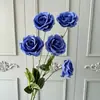 Flores Artificiales Rosa Montaña Nevada de 5 Cabezas para Decoraciones de Boda, Arreglos para Salón de Bodas, Decoración del Hogar, Flores Artificiales