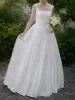 Vestido de novia ligero estilo francés con tirantes de tafetán, escote cuadrado simple y elegante, adecuado para fotografía de viajes al aire libre, con una falda voluminosa, perfecto para la salida de la novia
