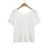 Lujuria Pura Chica Caliente Suelta Sexy Espalda Descubierta Cruz Camiseta Manga Corta Verano para Mujer Deportiva Casual Delgada Top