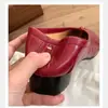 Versión de Piel de Oveja del Mismo Estilo, Aumento de Altura de 4 cm~ Piel de Oveja Curtida al Vegetal Zapatos de Ballet Plisados con Tacón Grueso de Punta Única para Mujer, Primavera y Otoño