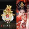Hanfu tocado dorado estilo antiguo Dunhuang Apsara hada estilo Tang ricos accesorios para el cabello corte borla cabello grande Corona Corona femenino