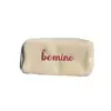 Bolsa de Cosméticos de Pana Bordada Personalizada Simple Portátil Bolsa de Almacenamiento de Viaje Bolsa de Cosméticos Personalizada para Mujer