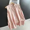 2026 Nueva Camiseta sin Mangas con Dobladillo Bordado y Perlas, Camiseta Base Delgada de Verano, Top sin Mangas al por Mayor N5Amj5898
