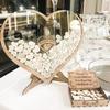 Caixa de madeira para convidados acrílica mensagem opcional casamento e coração ornamentos de amor