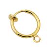 Clip de Oreja de Resorte Colgante de Oro Real de 18 Quilates con Clip de Oreja Colgante Invisible Indoloro Sin Perforación Joyería Accesorios DIY Fabricante Mayorista