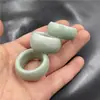 Wanyu venta al por mayor anillo grande verde blanco de jade de Guizhou anillo anillo anillo anillo grande para hombre