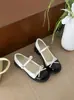 Zapatos de tacón alto Mary Jane franceses Zapatos pequeños de cuero 2026 Verano Otoño Nuevos Retro Tacón grueso Lazo Pequeños Planos Estilo Chanel