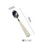 Juego de cuchillo, tenedor y cuchara de cerámica con mango de queso de aspecto elegante, cuchillo para bistec y tenedor, cuchara de postre para el hogar, cuchara de acero inoxidable, tenedor