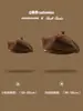 2026 Nuevo Estilo Vintage Sombrero Octogonal de Gamuza Estilo Ecuestre Gorra de Pintor Marrón Melard Venta al por Mayor