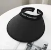 Sombrero de Sol Calado para Mujer de Verano de Paja de Vinilo Anti-UV Sombrero de Sol Profesional de Ala Ancha Sombrero de Sol Cubre Rostro
