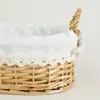 Cesta de Almacenamiento Caja de Almacenamiento de Escritorio Mimbre Artesanía de Dormitorio Juguetes Cesta de Almacenamiento de Mimbre Cesta de Almacenamiento de Ratán Habitación de Estudio