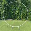 Adereços de Casamento Recomendados: Arco Circular de Ferro Forjado, Portão Redondo de Flor de Poste Único, Suporte Decorativo para Casamento em Gramado Externo, Ornamentos Decorativos