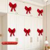 Lazo Rojo Afelpado Grande Pequeño Fondo de Pared Pared Habitación de Boda Arreglo Armario Muebles Sala de Estar Decoración de Boda