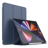 Funda de cuero con ranura para lápiz para iPad Pro 12.9 9.7 funda de silicona pad2022 funda protectora con ranura para lápiz funda blanda