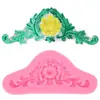 Vários moldes de silicone de renda em relevo para fondant para fazer bolos de fondant, moldes de bolo com decoração de renda de trepadeira floral
