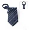 Corbata de Nuevo Estilo para Hombre de 8 cm Fácil de Usar, Corbata Perezosa de Rayas Rojas de Alta Gama, Diseño Personalizado Disponible, No Necesita Atar