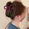 Pinza para el pelo de dibujos animados coreanos para mujer, pasador de lazo, pinza de tiburón exquisita de alta gama, tamaño grande para cabello grueso, accesorio para el cabello