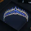 Tocado de Corona de Novia Europeo y Americano, Corona de Aleación de Cristal de Gama Alta y Elegante para Chicas Cumpleañeras de 18 Años, Corona para Adultos, Accesorio de Boda