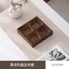 Plato de Frutas de Nueve Compartimentos para Preparar Té Junto a la Estufa, Bandeja de Madera con Compartimentos Divididos, Plato Lateral para Olla Caliente