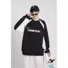 Sudadera unisex transfronteriza, nuevo modelo otoño 2026, estilo high street de peso pesado, bloques de color, corte holgado, chaqueta sin capucha para adolescentes