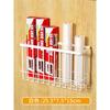 Estante de Almacenamiento para Refrigerador Absorción Magnética Lateral Almacenamiento y Colocación de Film Plástico Pared sin Perforaciones Trasera de Puerta Pegatina Magnética Lateral Montaje en Pared Estante Ajustable