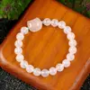 Pulsera de Ojo de Tigre de Cristal Natural Amatista Piedra Dorada Gato Sin Rostro Pulsera de Cuentas Redondas de Moda Pulsera de Pareja Venta Caliente Transfronteriza