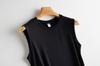 Chaleco de Acetato Tencel para Mujer Verano 2024 Clásico Versátil Básico Sin Mangas Camiseta de Cuello Redondo Top Camisa Base Apilada
