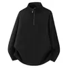 Sudadera Térmica de Forro Polar para Hombre con Cuello Semi Alto y Cremallera, Nuevo Modelo 2025, Prenda Superior Unisex Gruesa de Forro Polar Térmico Puro de Manga Larga